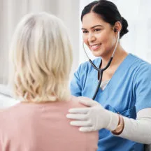 nurse smiling